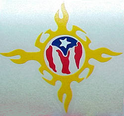 Flag of Puerto Rico  Tribal design, Puerto Rican Flag Tribal design